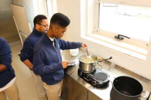 Nazareth Prep Students Stirring Soup